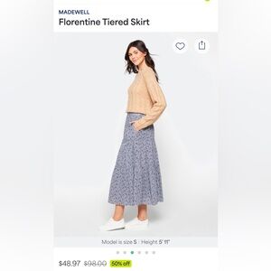 NWOT Madewell Maxi Skirt